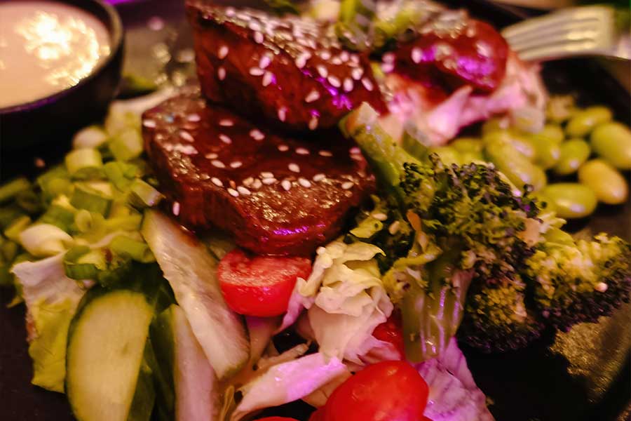 Wagyu dinner close up